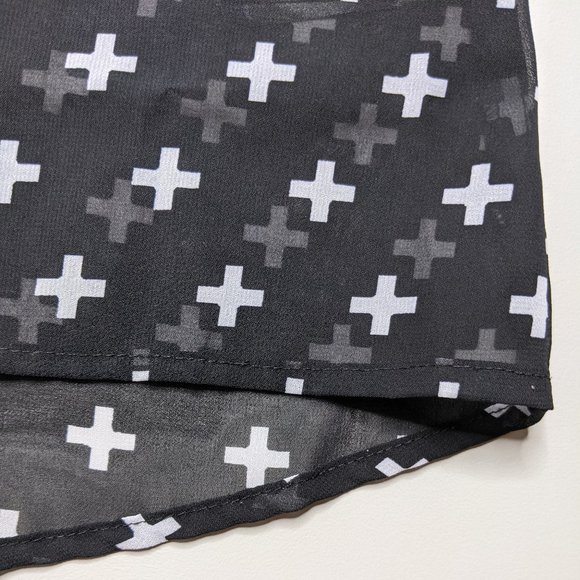 Sheer X Cross Print Oversized Tank H&M - Picture 4 of 5